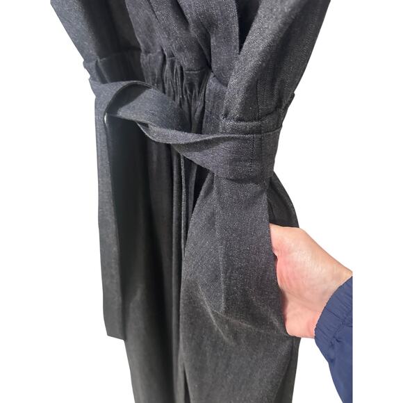 Altuzarra Lydia Cotton Blend Poplin Shirtdress Berry Blue Denim Pockets, size 12 - Picture 11 of 13